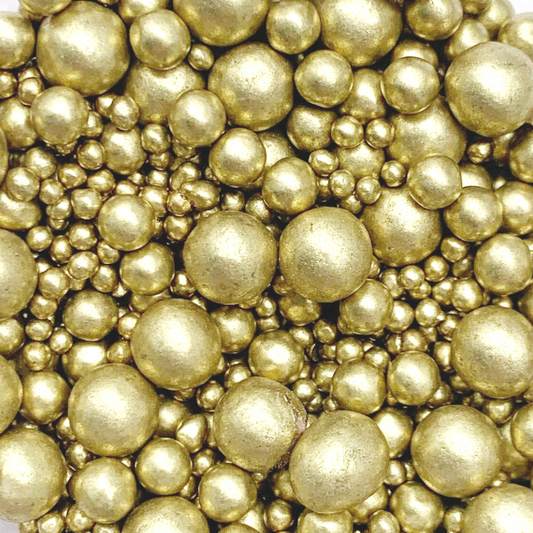 Perlas mix dorado • 50gr