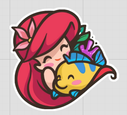La Sirenita corazón • lámina pequeña