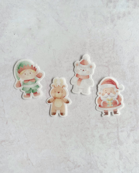 Personajes en acuarela • 12 toppers