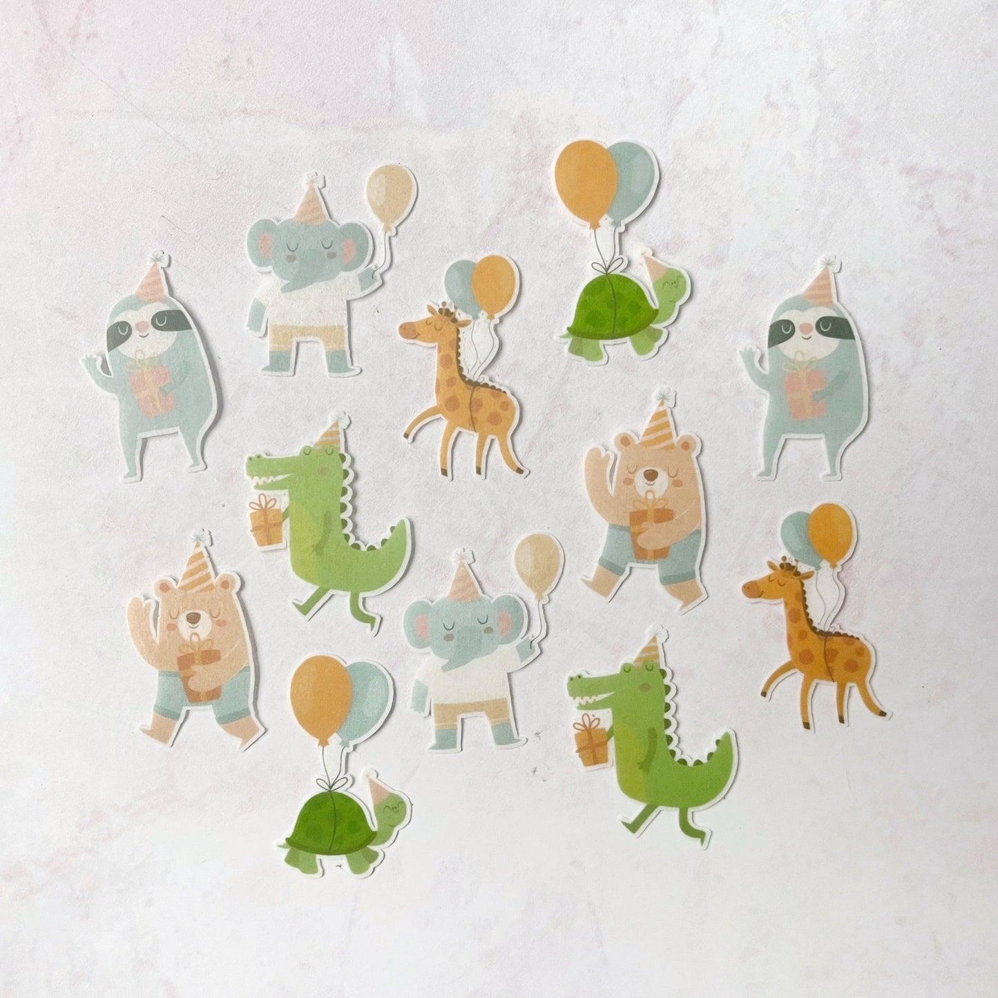 Animales de fiesta - 12 toppers