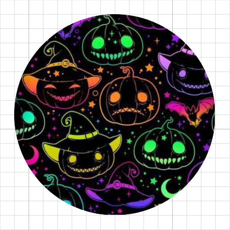 Calabazas neón • lámina pequeña