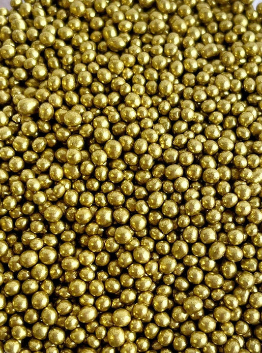 Perlas 2mm dorado • 50gr