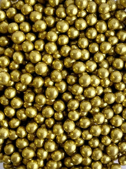 Perlas 4mm dorado • 50gr