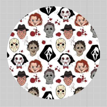Personajes de terror • lámina mediana