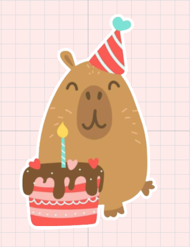 Capy-cumple • lámina mediana