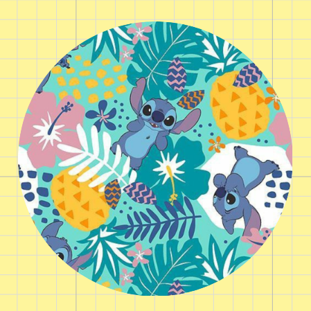 Stitch tropical • lámina mediana