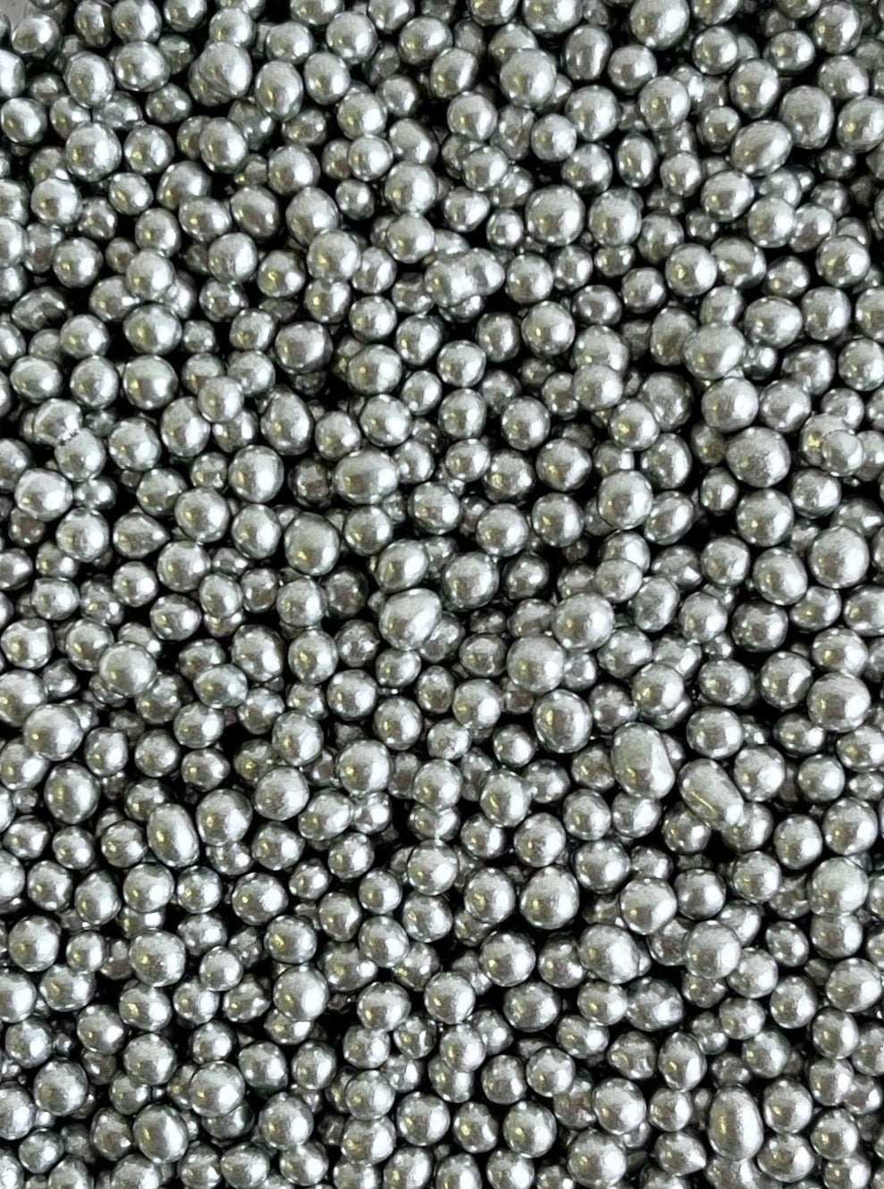 Perlas 2mm plateado