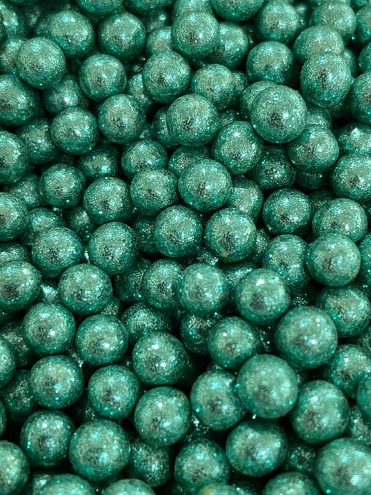 Perlas escarchadas verdes 5mm • 250gr