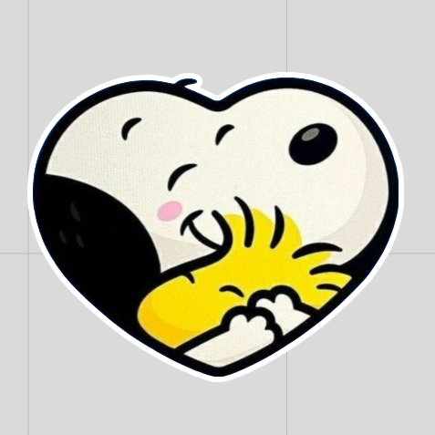 Snoopy corazón • lámina mediana