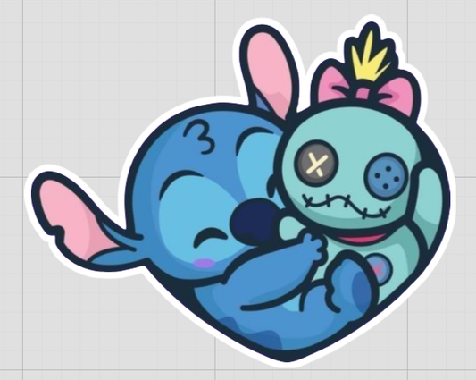 Stitch corazón • lámina mediana