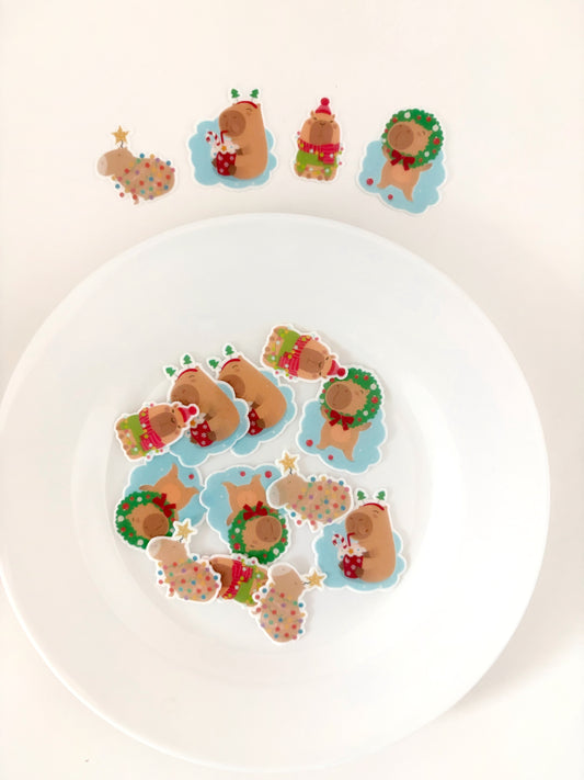 Capybaras navideños • 16u