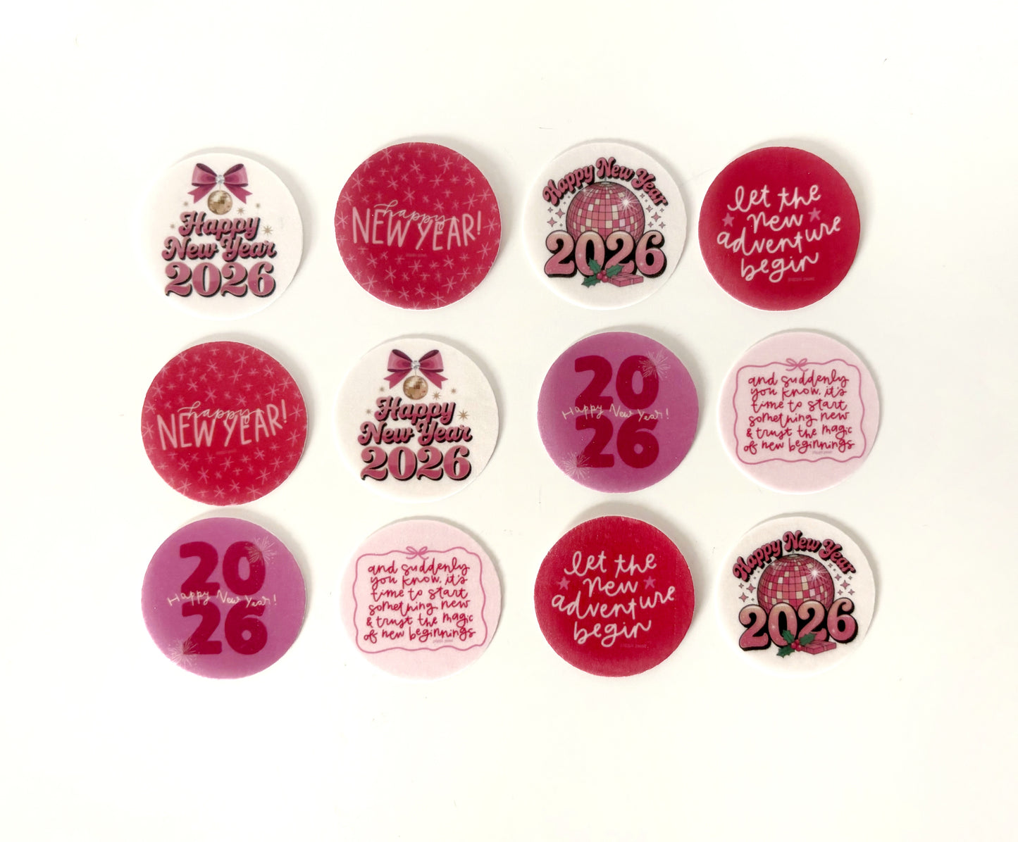 2026 colorido • 12 toppers