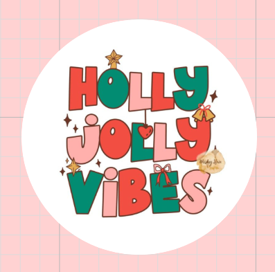 Holly Jolly Vibes • lámina mediana