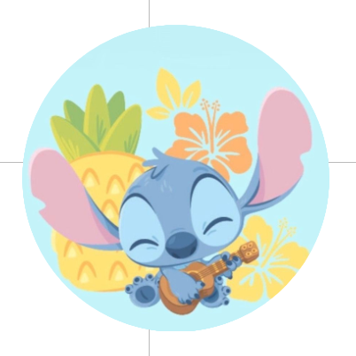 Stitch con ukelele • lámina pequeña