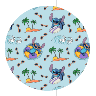 Stitch en el mar • lámina pequeña