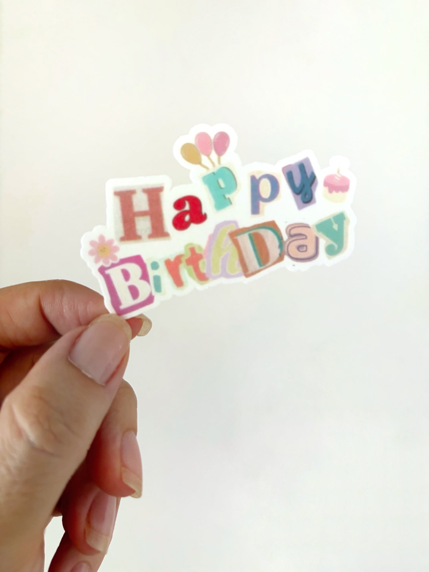 Happy birthday recorte • lámina mediana