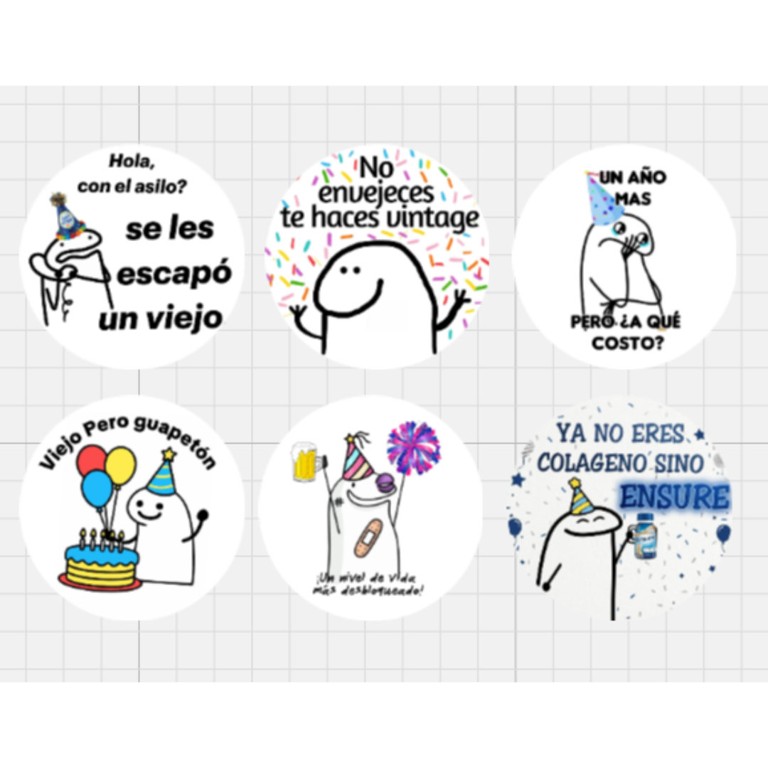 Flork cumple hombre • 12 toppers