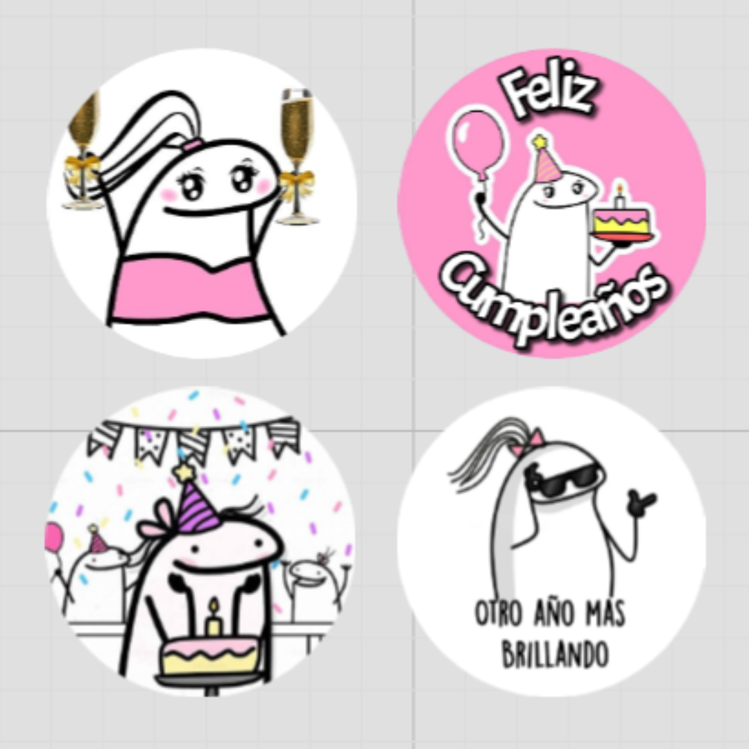 Flork cumple mujer • 12 toppers
