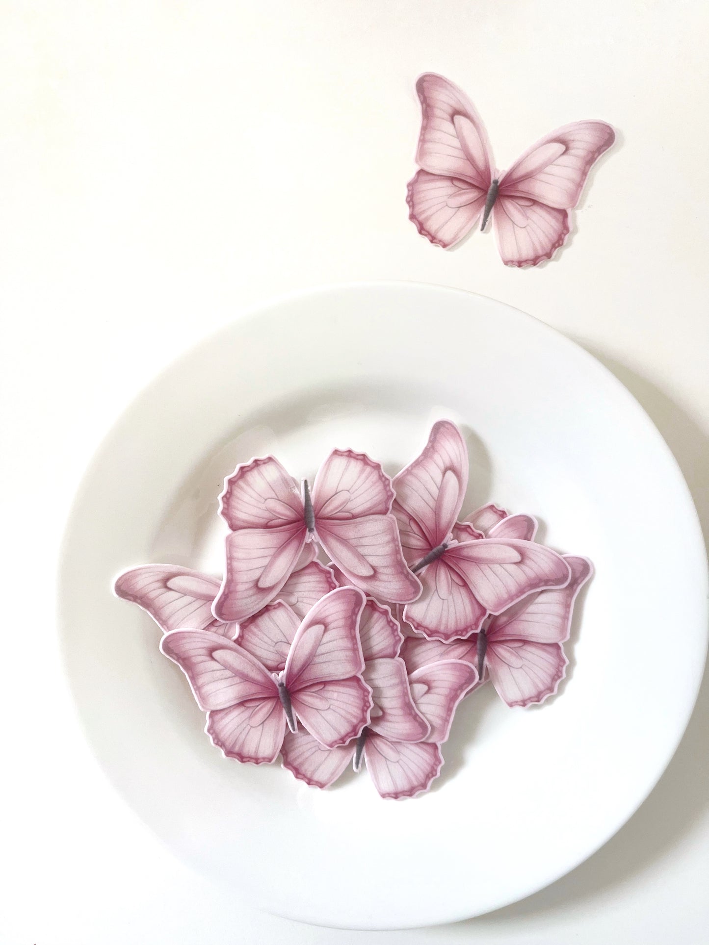 Mariposas rosa • 12 toppers