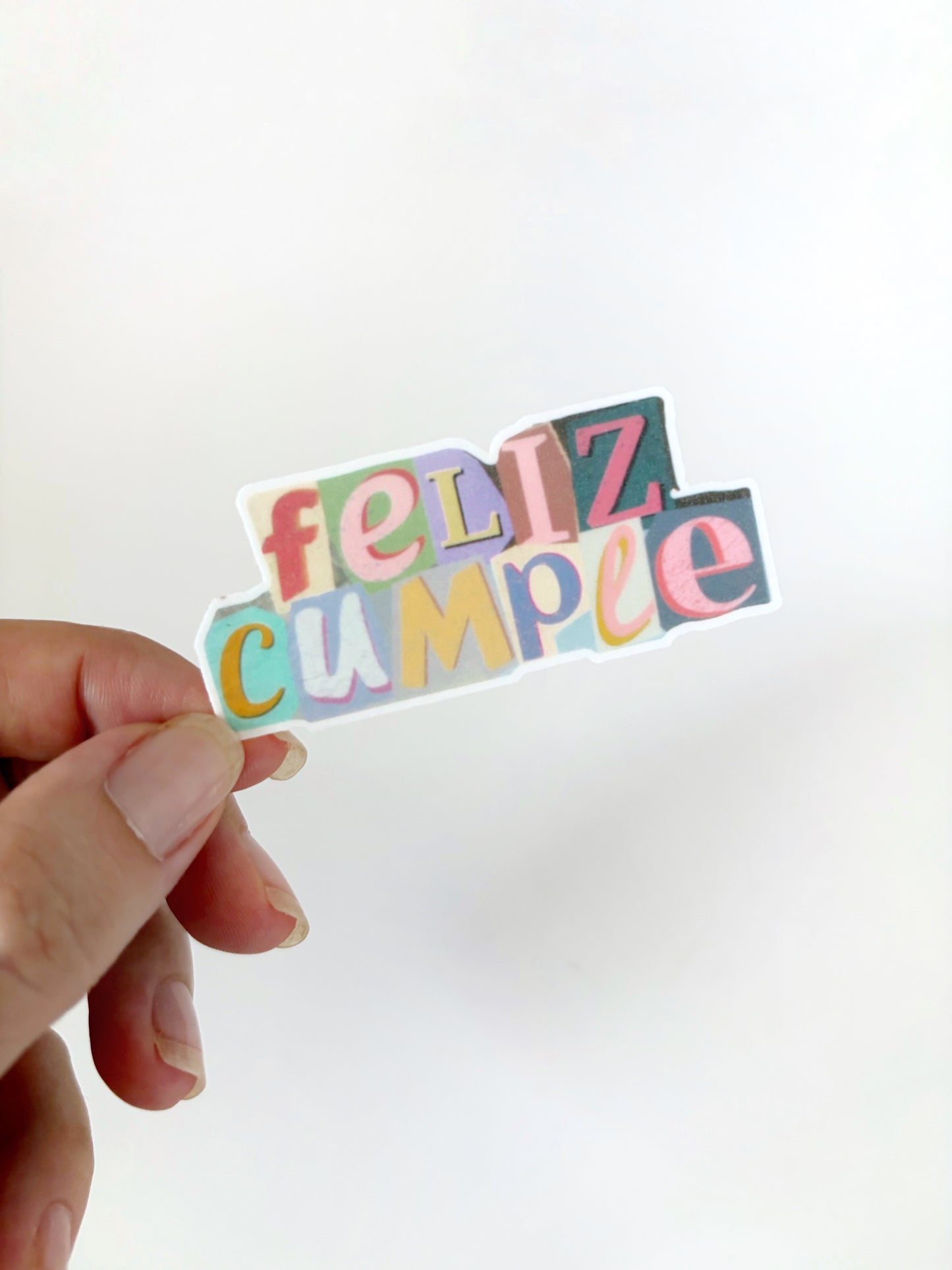 Feliz cumple recorte • lámina mediana