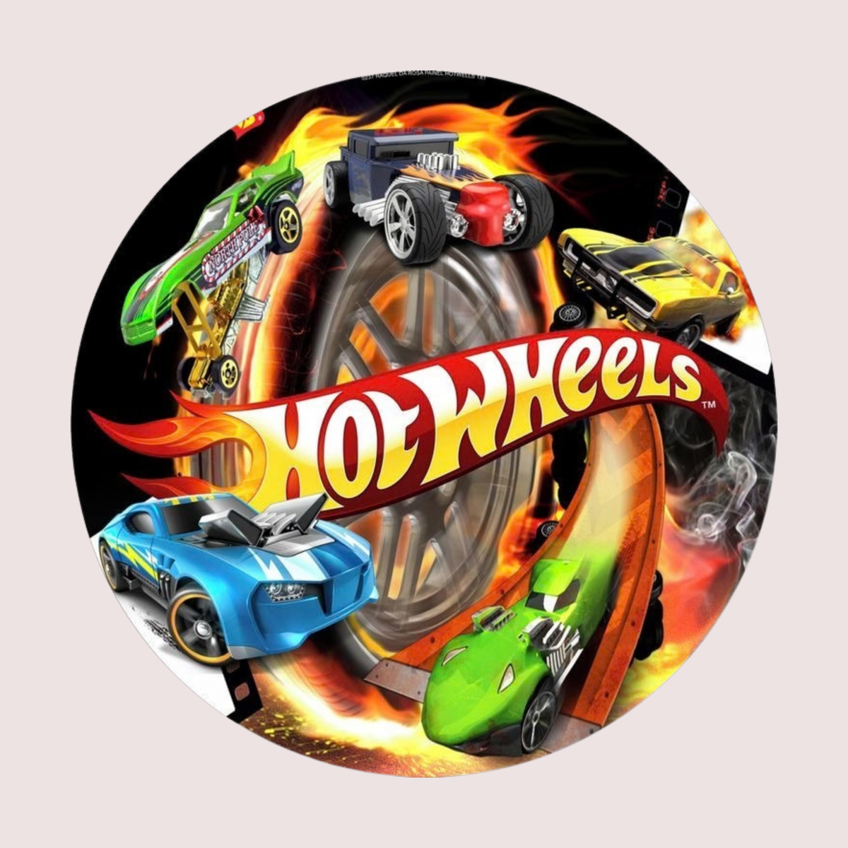 Hot Wheels fuego • lámina pequeña