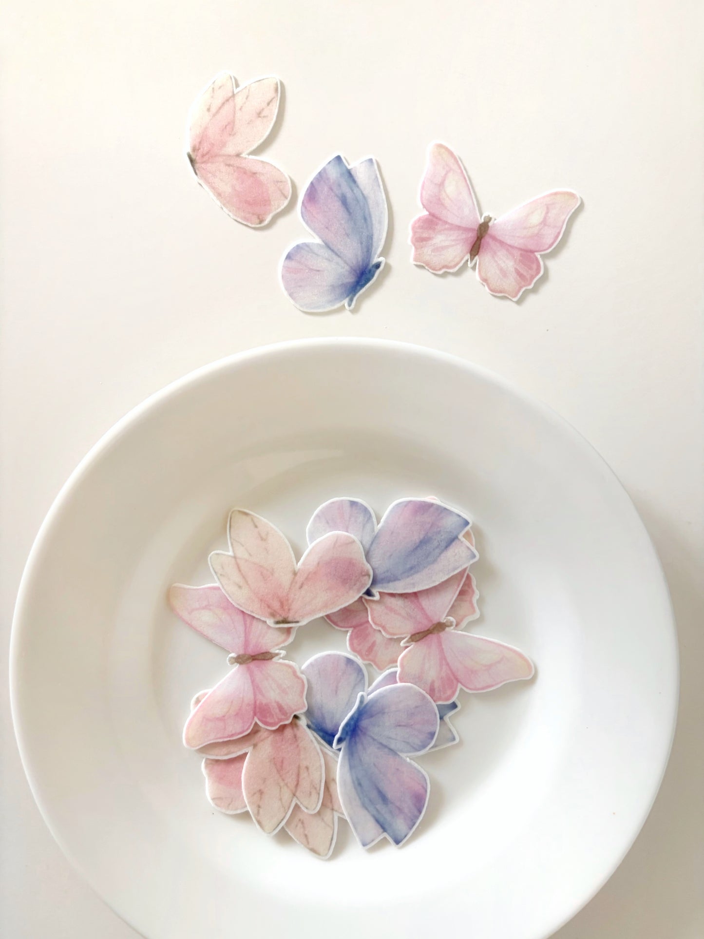 Mariposas lila y rosa • 12 toppers