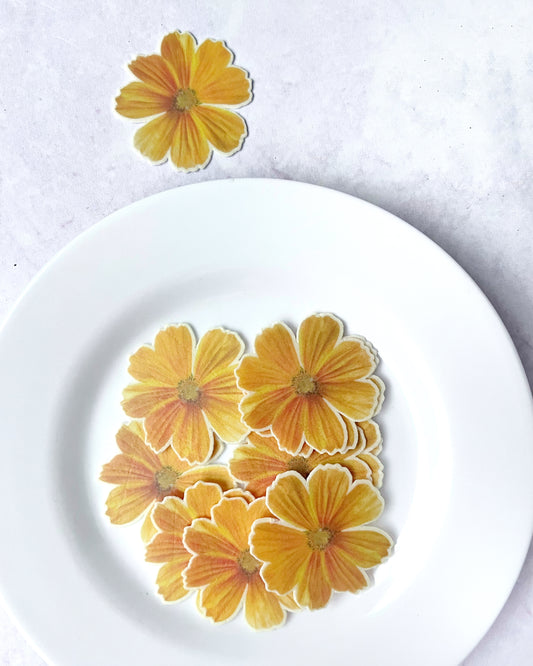 Flores amarillas • 12 toppers