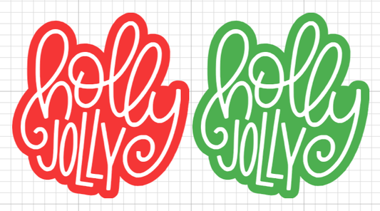 Holly Jolly lettering • lámina pequeña