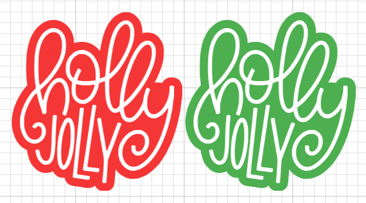 Holly Jolly lettering • 3 láminas medianas