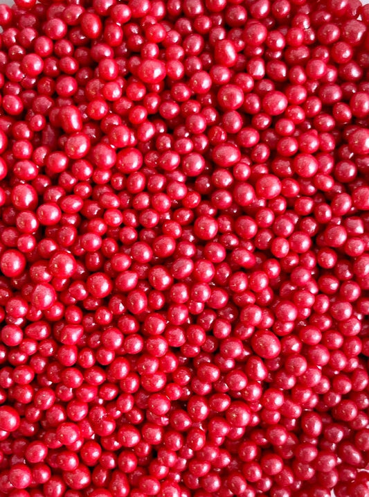 Perlas 2mm rojo