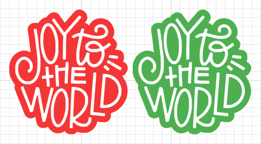 Joy to the world lettering • lámina mediana