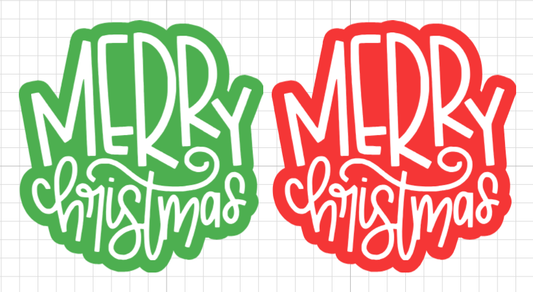 Merry Christmas lettering • lámina mediana