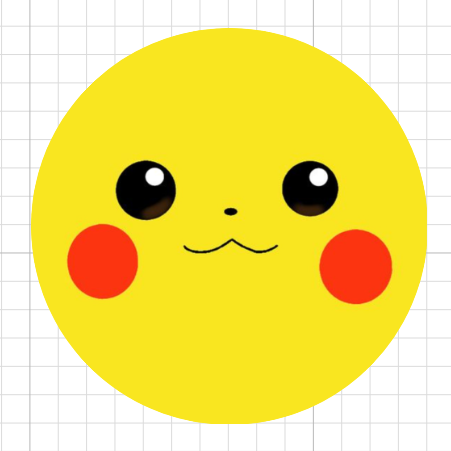Pikachu cara • lámina pequeña – Sprinkles Studio