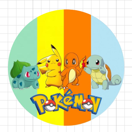 Pokémon colores • 3 láminas medianas