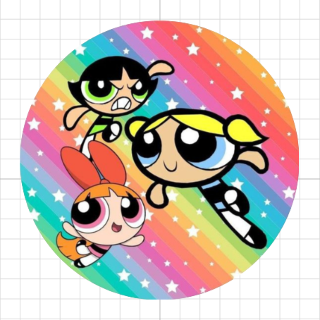 Powerpuff estrellas • 3 láminas medianas