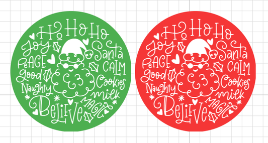 Santa lettering • 3 láminas medianas