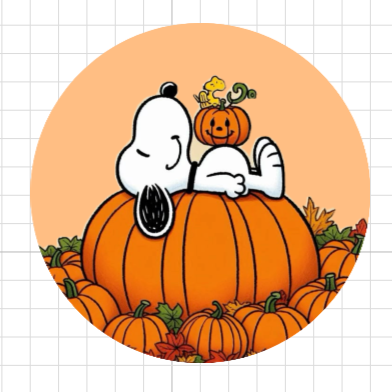 Snoopy calabazas • lámina mediana