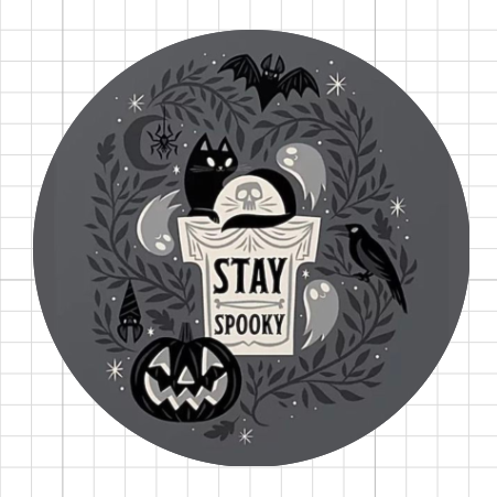 Stay Spooky gris • 3 láminas medianas