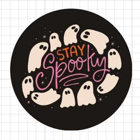 Stay spooky negro • lámina mediana