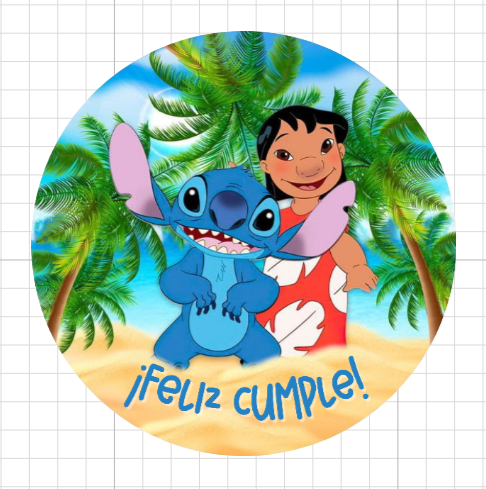 Lilo & Stitch feliz cumple • lámina pequeña